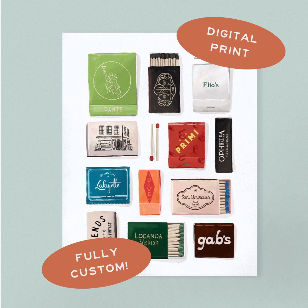 Custom Matchbook Digital Art Print