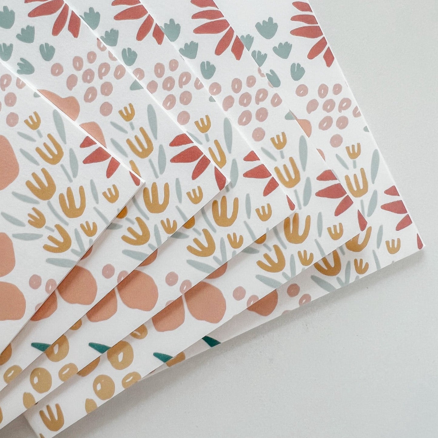 Close-up of set of Floral Mother's Day cards