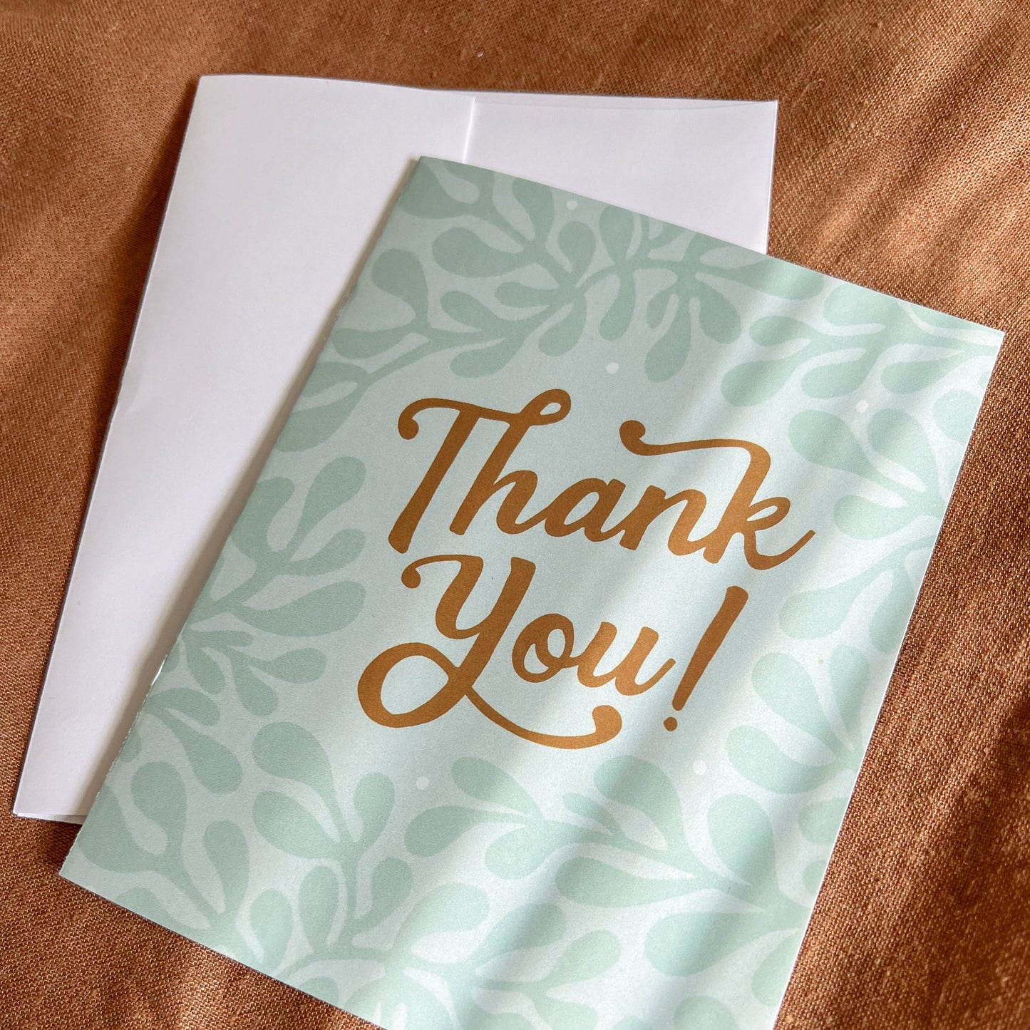 Thank You Card with white envelope shown at an angle.