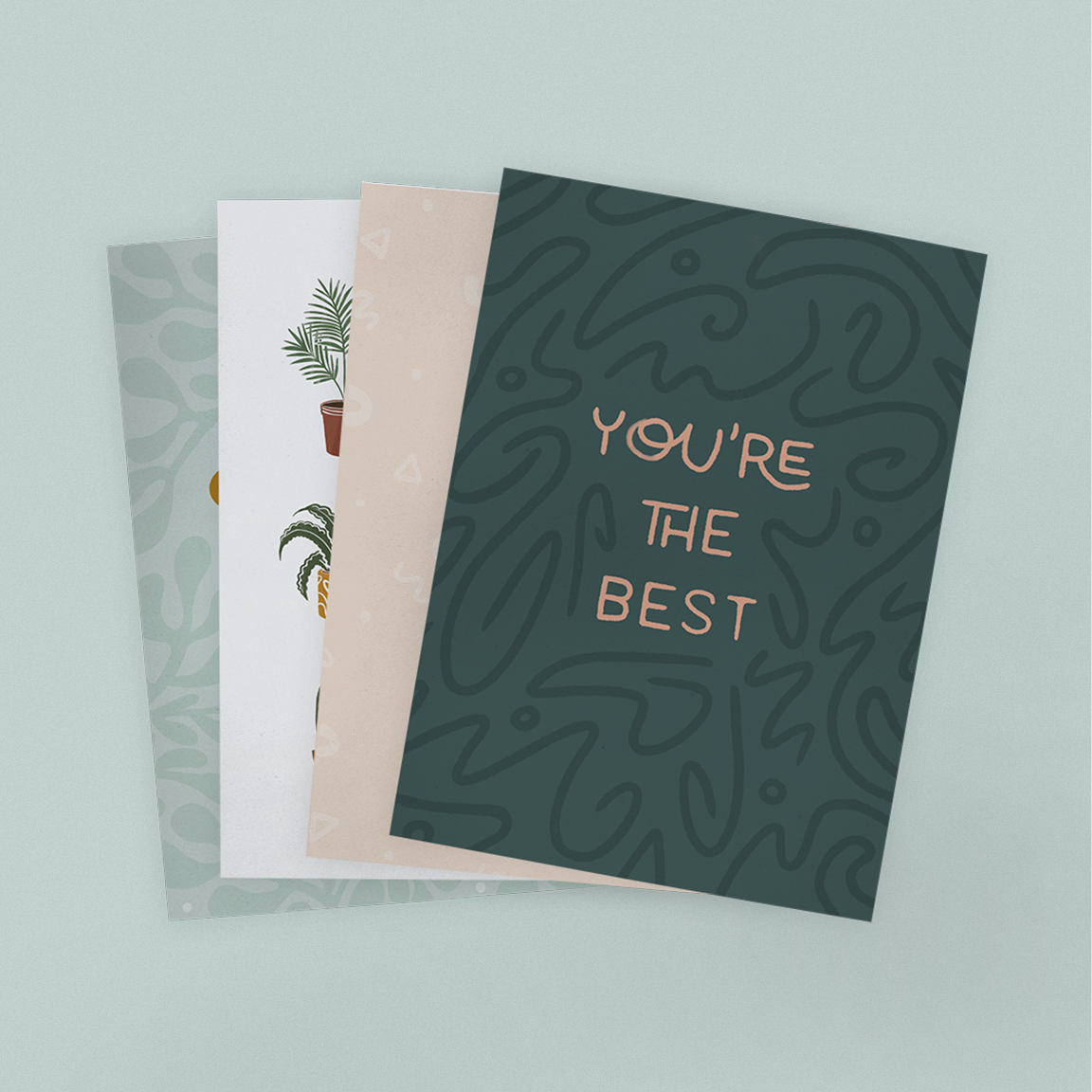 Mixed Greeting Cards: 4 Pack