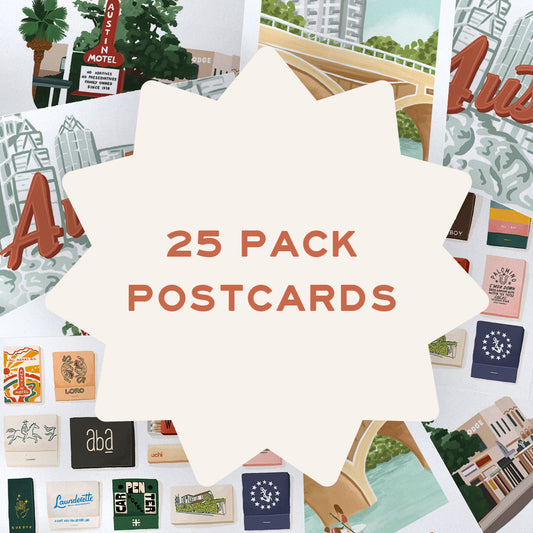 25 Pack - Austin Postcards