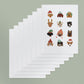 Stack of 8 holiday cards featuring dogs in winter hats