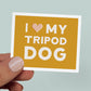 Tripod Dog Sticker