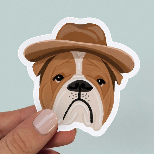 Cowboy Bulldog Sticker