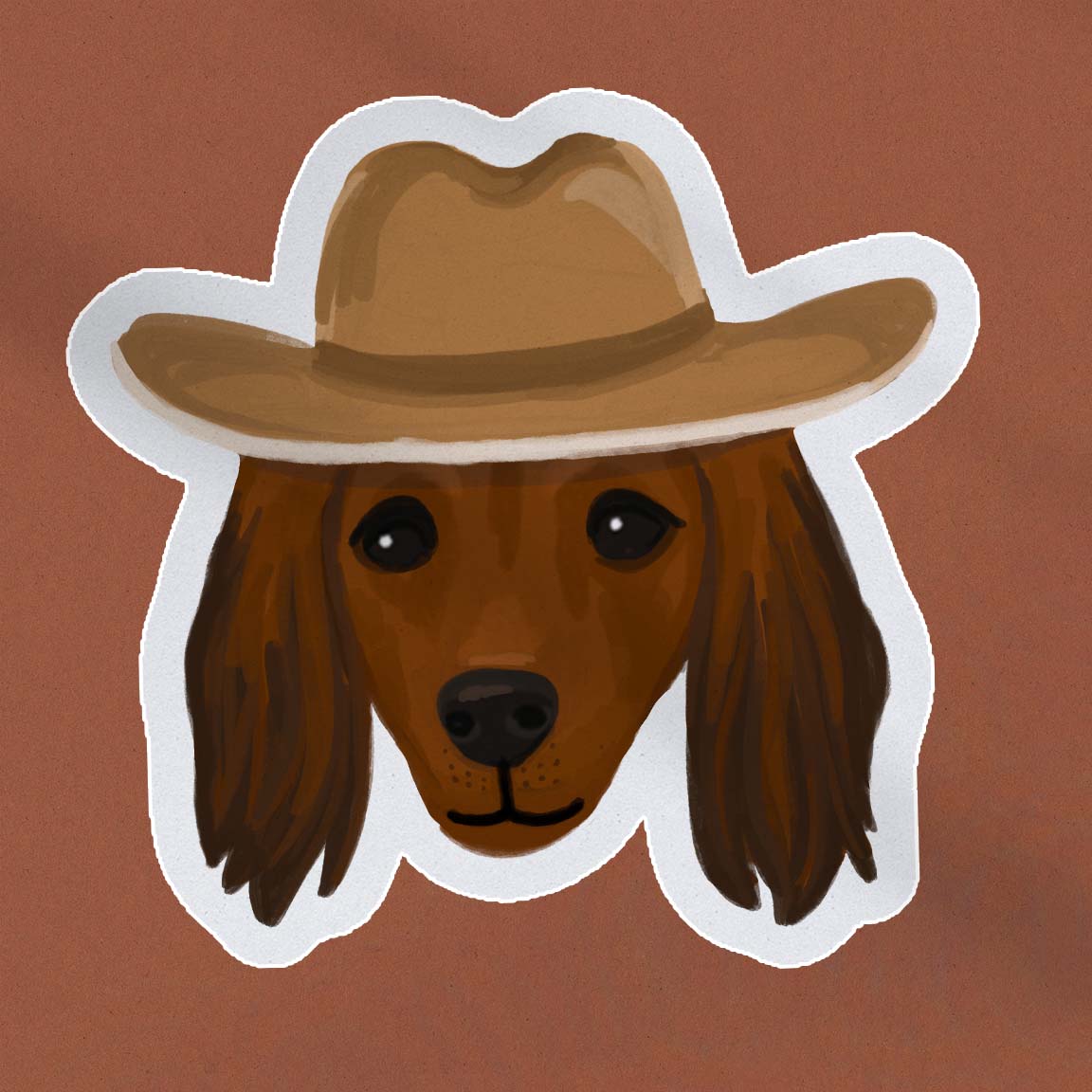 long-haired dachshund sticker