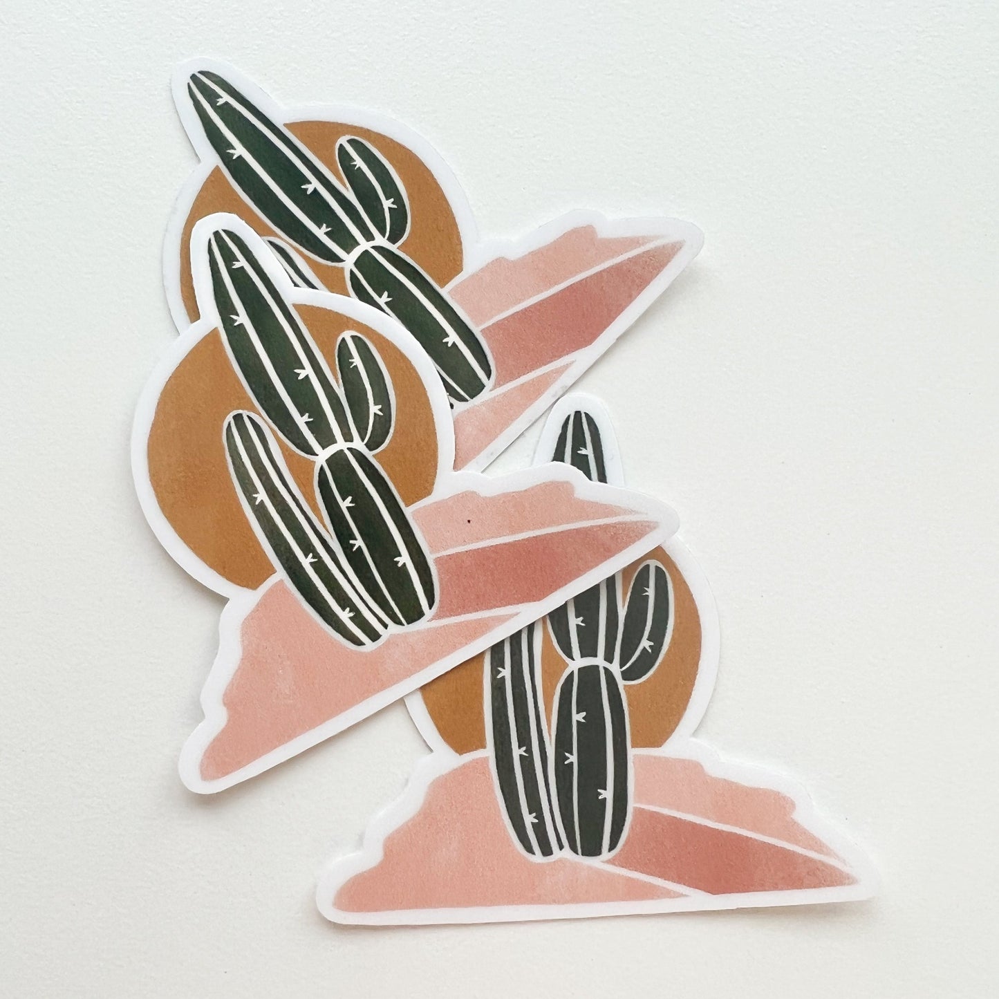 3 Boho Cactus Stickers