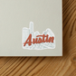 Austin Sticker on Notebook