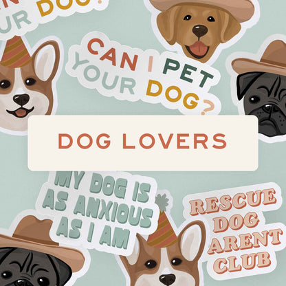 Various Dog themed decorative stickers