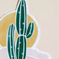 Cactus sticker with small nick in the laminate coating