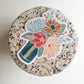 Gold, Sage, Rust, and Peach Flower Vase Sticker