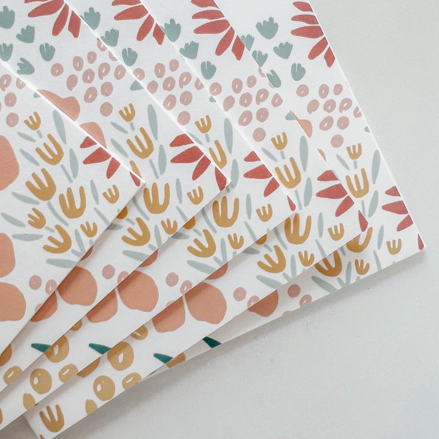 Close-up of set of Floral Mother's Day cards