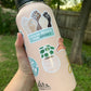Pilea Plant Sticker on water bottle with other Just Right Design Co stickers.