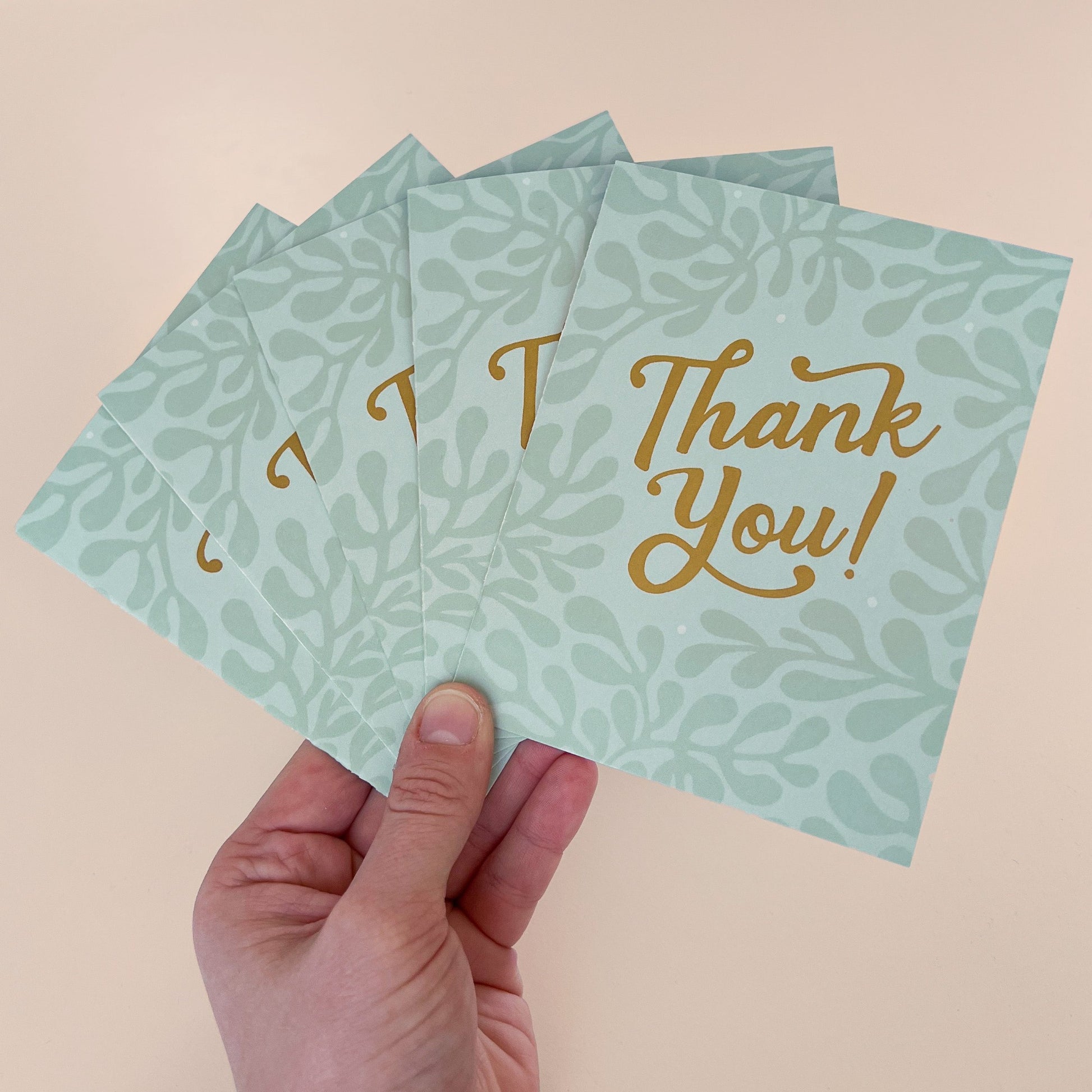 Pack of 5 Cute Handmade small Card, Big Thank You Thank You Cards