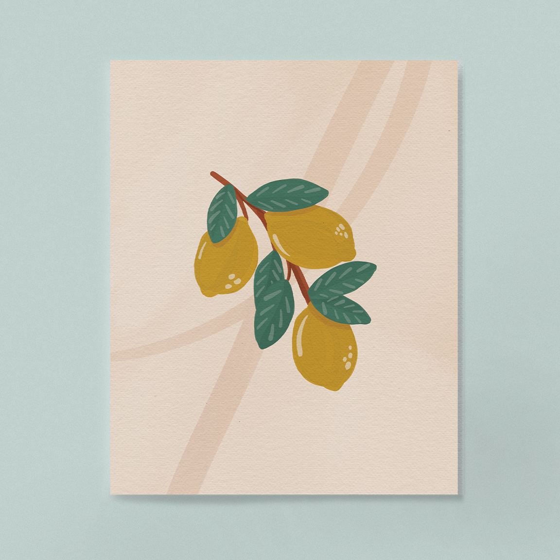 Unframed 8x10" Lemon Art Print.