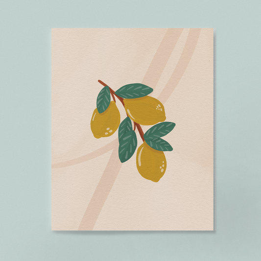 Unframed 8x10" Lemon Art Print.