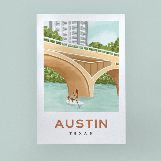 Austin Paddle Board Postcard